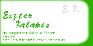 eszter kalapis business card